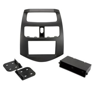 Scosche GM5206B Compatible with 2013-14 Chevrolet Spark ISO Double DIN & DIN+Pocket Dash Kit Black