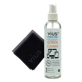 Screen Cleaner - vius Premium Screen Cleaner Spray for LCD LED TVs, Laptops, Tablets, Monitors, Phones, and Other Electronic Screens - Gently Cleans Fingerprints, Dust, Oil (8oz)