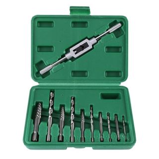 Screw Extractor & Left Hand Drill Bit Set, 11pcs HHS Broken Screw Drill Bits and Extractor Set Bolts Fastners Taken Out Removal Tool