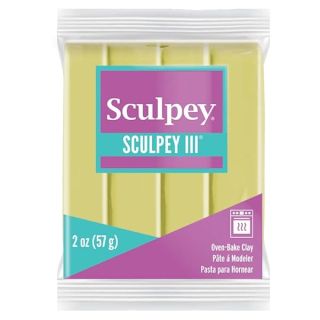 Sculpey III Polymer Oven-Bake Clay, Glow in the Dark, Non Toxic, 2 oz. bar, Great for modeling, sculpting, holiday, DIY, mixed media and school projects. Great for kids & beginners!