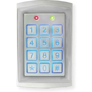 Seco-Larm SK-1323-SDQ Enforcer Sealed Housing Weatherproof Stand-Alone Digital Access Keypad; 12-24 VAC/VDC Operation; 2 Multi-Colored Status LEDs; Backlit Keys; 2 Egress Inputs, 1 Door Sensor Input