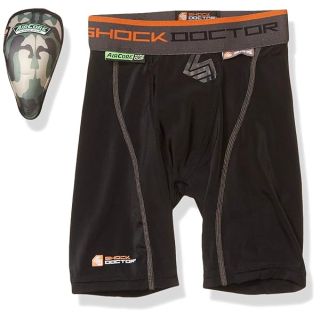 Shock Doctor Adult 235 Compression Short Hard Cup, XX-Large, Black