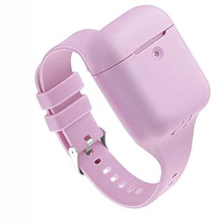 Silicone Wristband Compatible with AirPods Wrist Band Holder, Anti-Lost Sports Wrist Band Strap Holder Case Accessories for AirPods Charging Case (Airpods, Pink)