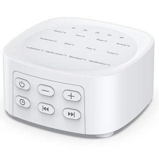 Sleepbox Sleep White Noise Sound Machines with 25 Soothing Sounds 36 Volume Levels 5 Timers Visible Sound Catalog Portable Size Memory Function for Home Office and Travel