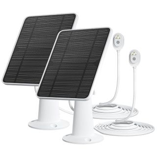 Solar Panel Charger Compatible with Arlo Pro 5S/Pro 4/Pro 3/Pro 3 Floodlight/Ultra/Ultra 2 Camera, 6V 4.5W Solar Panels Charging IP65 Weatherproof w/ 9.8ft Charging Cable Adjustable Wall Mount, 2 Pack