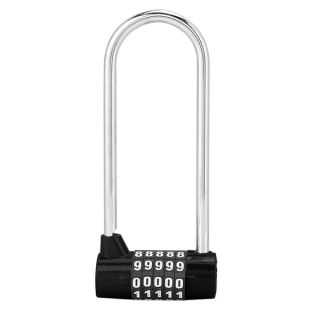 Sonew 5 Digit Combination Alloy Padlock,U-Shape Security Code Lock Extra Long Cabinet Door Padlock Locker Lock, Re-settable Combo Lock, Gym Locker, School Locker, (Black)