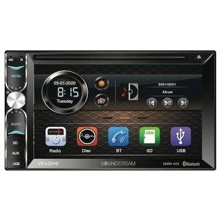 Soundstream VR-620HB VR-620HB 6.2-Inch Double-DIN DVD Head Unit with Bluetooth and Android MHL PhoneLink