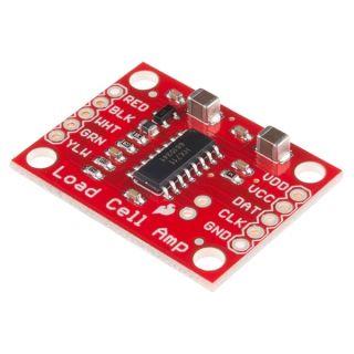 SparkFun Load Cell Amplifier - HX711 Small Breakout Board Read Load Cells to Measure Weight Four-Wire Wheatstone Bridge Configuration Connect to sensors Build Scale Process Control Presence Detection