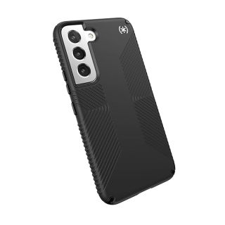 Speck Black Samsung Galaxy S22 Case - Drop Protection, Extra Grip, Scratch Resistant &amp; Shock-Absorbent Case for Galaxy S22 Phones - Slim Design Grip Protection - Grip Case Presidio2