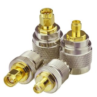 Superbat UHF to SMA Adapter, UHF Male/Fmale (PL259/SO239) to SMA Male/Female Connector RF Coax Coaxial Adapter Kit