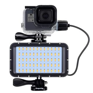 Suptig 60 LED Video Light: Portable Charger for GoPro Hero 12/11/10/9/8/7/6/5/4/3 & DJI Osmo - Waterproof to 164ft