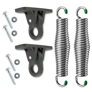 SwingMate Porch Swing Hanging Kit - 750 Lbs. Capacity - Proudly Made in The USA - Patented Heavy-Duty Suspension Swing Hangers and Springs for Hammock Chairs or Ceiling Mount Porch Swings - (Chrome)