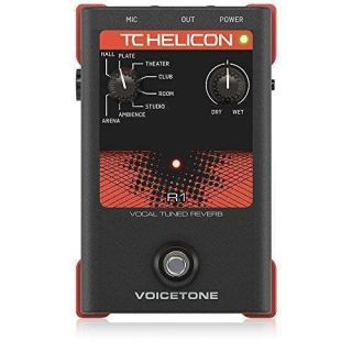 TC Helicon VOICETONE R1 Single-Button Stompbox for Studio-Quality Live Vocal Reverb