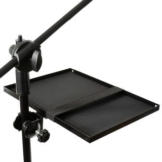"Upgrade Your Setup: TDRSPLY Large Microphone Stand Tray for Stage, Studio & Classroom - 13x9" (Stand Not Included)"