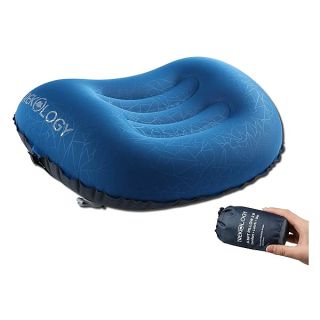 TREKOLOGY Ultralight Inflatable Camping Travel Pillow - ALUFT 2.0 Compressible, Compact, Comfortable, Ergonomic Inflating Pillows for Neck & Lumbar Support While Camp, Hiking, Backpacking