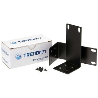 TRENDNet Rack Mount Kit, Compatible with TEG-S16Dg /TEG-S24Dg, Mount an 11 wide to a 19 Equipment rack, ETH-11MK , Black