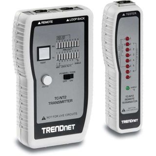 TRENDnet Network Cable Tester, Tests Ethernet/USB & BNC Cables, Accurately Test Pin Configurations up to 300M (984 ft), TC-NT2, Black