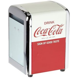 Tablecraft Coca-Cola Napkin Dispenser, Half, Red