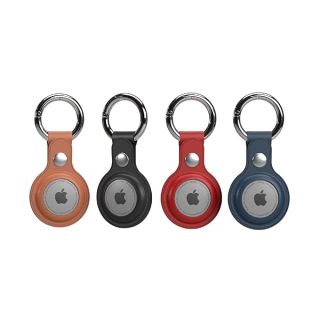 TalkWorks AirTag Cases 4-Pack: Silicone Keychain Holders for Luggage, Keys & Pets - Pink, White, Black, Navy