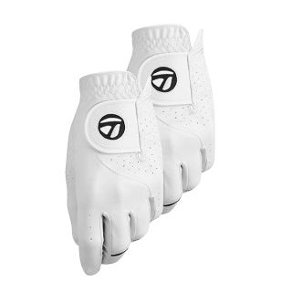 TaylorMade Golf STRATUS TECH GLOVE 2-PACK (WHITE, LEFT HAND, MEDIUM/LARGE), WHITE(MEDIUM/LARGE, WORN ON LEFT HAND)