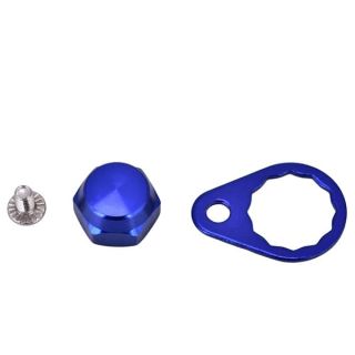 Tbest Fishing Reel Screw,Screw NutBearing Cover for Fishing Reel Left/Right Handle Knob Locking Plate DIY Fishing Accessory 4 Colors Selectable(Pack of 2)(Blue Left Hand)