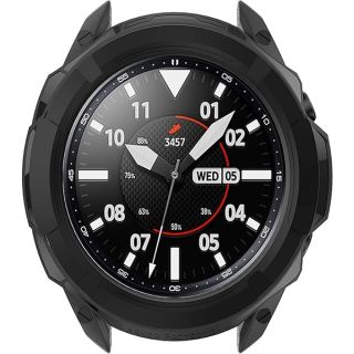 TenCloud Galaxy Watch 3 Case: Rotatable Bezel Protector for 41MM/45MM - Black Cover