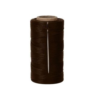 Tenn Well 328Yards 150D 1MM Waxed Thread, Flat Sewing Wax Sail Kit with Needles for Leather DIY Project(Brown)