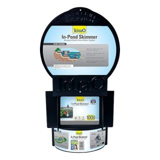 "Efficient Tetra Pond In-Pond Skimmer: 13.5" Black Debris Remover for Clear Ponds"