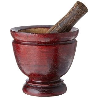 Thai Mortar Pestle Grinding Cookware Thai Food Menu Recipe Kitchen Tool Product of Thailand (5 inch)