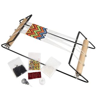 The Beadsmith Extra Wide Metal Bead Loom Kit, Includes Extra Wide Loom (14.5" x 6" x 8.5"), Thread, Needles, and 36 Grams Glass Beads for Bracelets, Necklaces, Belts, and More