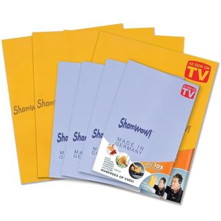 The Original Shamwow - Super Absorbent Multi-Purpose Cleaning Shammy Chamois Towel Cloth - Holds 10X its Weight in Liquid - Machine Washable - Will Not Scratch (8 Pack: 4 Large Orange & 4 Small Blue)