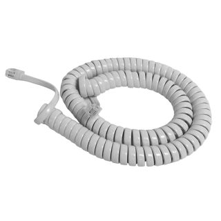 VoIP Lounge 12ft White Curly Coil Cord for Panasonic KXT KXDT KXNT Phones - High-Quality Handset Receiver