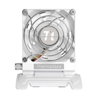 Thermaltake Mobile Fan III Portable Desk Fan with Directional Fan Swivel, Compact Design, and Mini-USB to USB Retractable Cable Cooling AF0065 White