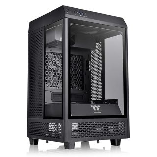 Thermaltake Tower 100 Black Edition: Mini-ITX Chassis with Tempered Glass & USB 3.1 Gen 2 Support