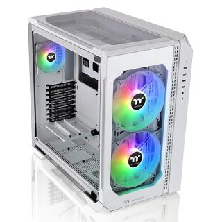 Thermaltake View 51 Snow Motherboard Sync ARGB E-ATX Full Tower Gaming Computer Case with 2 200mm ARGB 5V Motherboard Sync RGB Fans + 140mm Black Rear Fan Pre-Installed CA-1Q6-00M6WN-00, White