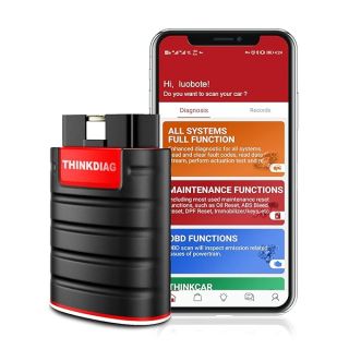 Thinkdiag OBD2 Scanner Bluetooth, All System Bidirectional scan Tool OE Level Diagnostic Tool with ECU Coding,15+ Service Functions, FCA AutoAuth, All Software 1 Year Update fits for iPhone &amp; Android