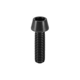 Titanium Stem Bolts,Stem Bolts MTB,Ritchey Stem Bolts,M6X16/20 Titanium Bolts Screws,6pcs MTB Road Mountain Bike ycle Stem Bolt Screws Titanium Tapered Head Bolt Screw with Washer(M6X20mm Black)