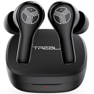 Treblab WX8 - True Wireless Earbuds with Pure Sound, Soft Silicone Ear Buds, IPX8 Waterproof, 28H Play, Wireless Charging, Noise Reduction Touch Control, In-Ear Bluetooth Headphones for Sports Running