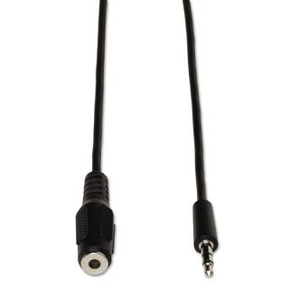 Tripp Lite 3.5mm Mini Stereo Audio Extension Cable for Speakers and Headphones (M/F), 6 ft, Black