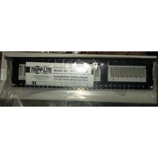 Tripp Lite 48-Port 1U Rackmount Cat6 110 High Density Patch Panel 568B, RJ45 Ethernet(N252-048-1U),black