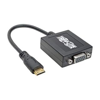 Tripp Lite 6-in Mini HDMI to VGA Converter Adapter for Smartphone Tablet Ultrabook, 1920x1200/1080p, M/F, 6-in. (P131-06N-MINI) 6"