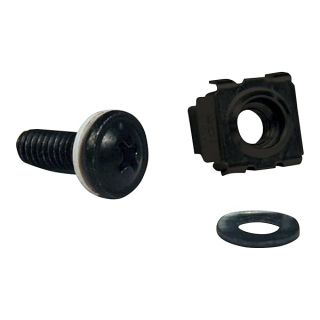 Tripp Lite SRCAGENUTS Rack Enclosure Cabinet Hardware Kit: Screws & Washers for Square Holes
