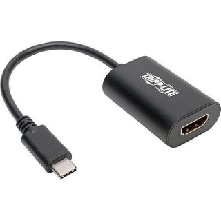 "Tripp Lite USB C to HDMI Adapter 4K - Thunderbolt 3 Compatible, 6" Converter (U444-06N-HD4K6B) - Black"