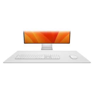 Twelve South DeskPad: Sustainable Leather Mouse Mat, Spill-Resistant & Optimal Size for Displays - Grey Large