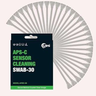 UES APSC-30 APS-C Swab Value Package - Compatible with Sony, Nikon, Canon DSLR Reflex & Mirrorless Digital Cameras CCD & CMOS APS C Type Sensor Clean (30 X 16mm Swabs)