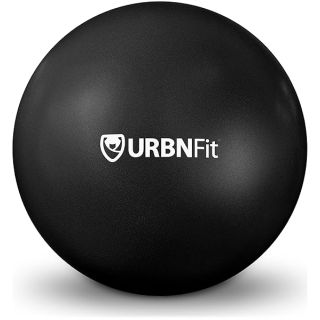 URBNFit Small Exercise Ball - 9-inch Mini Pilates Ball with Fitness Guide for Yoga, Barre, Physical Therapy, Stretching & Core Stability Workout - Black