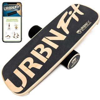 URBNFit Wooden Balance Board Trainer - Wobble Board for Skateboard, Hockey, Snowboard & Surf Training - Balancing Board w/Workout Guide to Exercise and Build Core Stability?