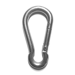 US STAINLESS Stainless Steel 316 Spring Hook Carabiner No Eye 5/16" (8mm) Marine Grade