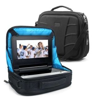 USA Gear Portable DVD Player Case - S11 Car Headrest Holder Compatible with DBPOWER 9.5" and 10.5", Insignia 10", ieGeek 9.5", Wonnie 10.5" - Travel Storage Bag for Players with 7" to 10" Screens