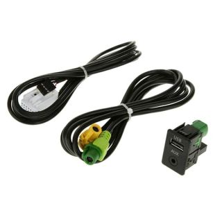 USB AUX Switch Socket+Cable Harness - MASO Socket Adapter for Car V-VV RCD510 310 300 RNS315 NAV 238 268MF